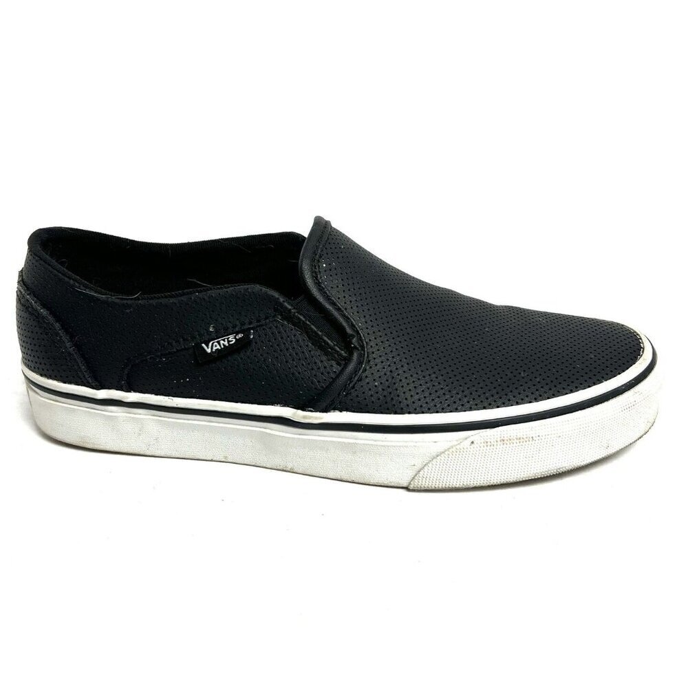 VANS Women's Classic Slip-On Shoes Black, Size 7 M
